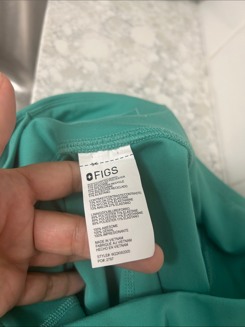 Worn once - FIGS High-Rise Pocket Scrub Leggings - Picture 5 of 5